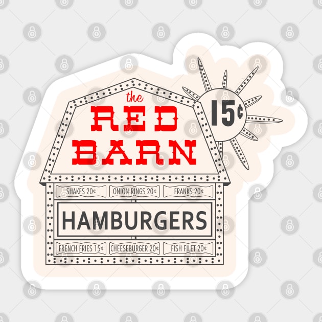 Red Barn Restaurant Sticker by carcinojen